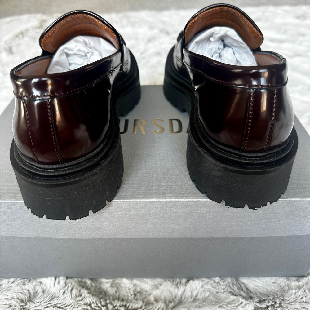 Thursday Boot Company Women’s Burgundy Penny Platform Loafer Size 9.5 - Picture 12 of 14